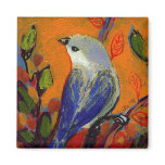 16 Birds, No 13 - Square Magnet magnets