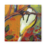 16 Birds, No 14 - Square Magnet magnets
