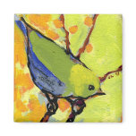 16 Birds, No 2 - Square Magnet magnets