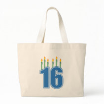 16 Birthday Candles (Blue / Green) Bags