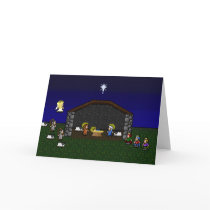 16-Bit RPG Nativity Scene Cards
