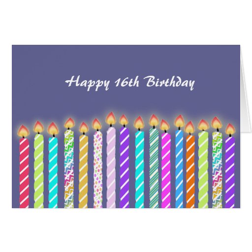 16 Candles 16th Birthday Card Zazzle