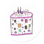 16 candles on my cake round sticker