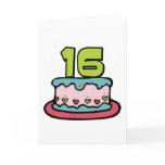 16 Year Old Birthday Cake Card