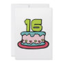 16 Year Old Birthday Cake Personalized Announcements