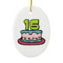 16 Year Old Birthday Cake Ornament