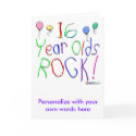 16 Year Olds Rock ! cards