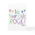 16 Year Olds Rock! Greeting Card