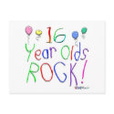 16 Year Olds Rock ! postcards