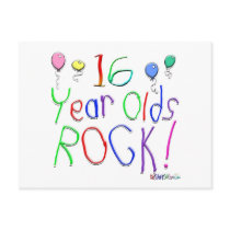 16 Year Olds Rock ! postcards by BirthdaysRock 16 Year Olds Rock ! postcards