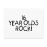 16 Year Olds Rock Postcards