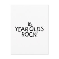 16 Year Olds Rock Postcard