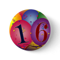 16 Years Old! Pinback Buttons