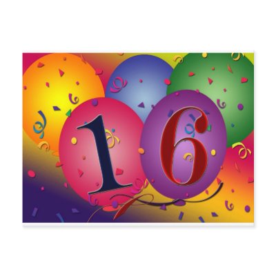 16 Years Old! Postcard by perfectpostage