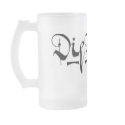 16oz Beer Mug Frosted Glass by DieNastyRecords 16oz Beer Mug Frosted Glass