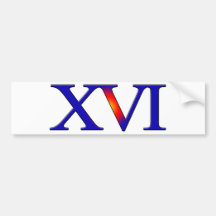 16th Birthday Bumper Sticker
