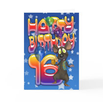 16th Birthday Card, Happy Birthday