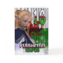 16th Birthday card Welsh, Penblwydd Hapus Bilingua
