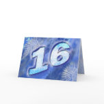 16th birthday card with fireworks