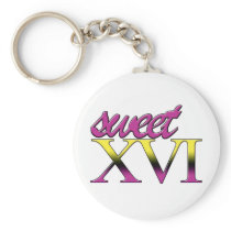 16th Birthday Key Chain