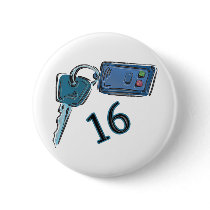 16th Birthday Keys Gifts Pins