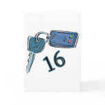 16th Birthday Keys Gifts Greeting Cards