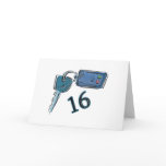 16th Birthday Keys Gifts Greeting Cards