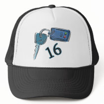 16th Birthday Keys Gifts Mesh Hats