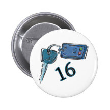 16th Birthday Keys Gifts Pins