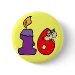 16th Birthday Party Button