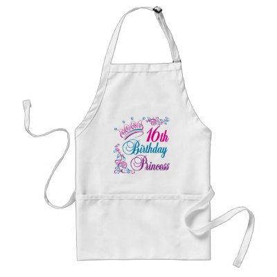 16th Birthday Princess Aprons by BirthdayObsessions