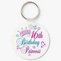 16th Birthday Princess keychains by BirthdayObsessions 16th Birthday Princess keychains