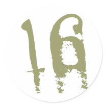 16th Birthday Round Stickers