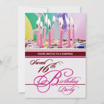 Surprise Birthday Party Invitations on Surprise Sweet 16th Birthday Party Invitations   Full Of Fun And Sweet