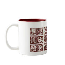 16th Century Alphabet Mug by monstervox 16th Century Alphabet Mug