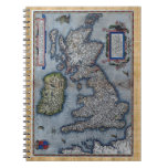 16th Century Map Of England Spiral Notebook