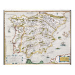 16th Century Map of Iberia Poster