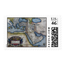 16th Century Map of The Middle East Stamps