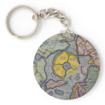 16th Century Mercator North Pole Map Key Chain