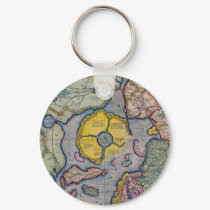 16th Century Mercator North Pole Map keychains by bontondesigns 16th Century Mercator North Pole Map keychains
