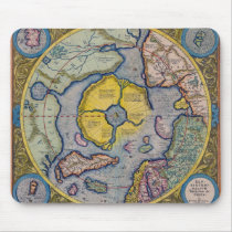 16th Century Mercator North Pole Map mousepads
