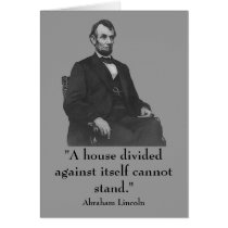 16th President Abraham Lincoln Greeting Card
