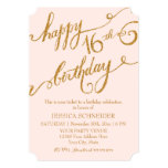 16th Sweet Sixteen Sixteenth Birthday Party Ticket Invitations