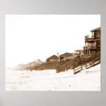 16x20 Sephia Print Of Florida Beach