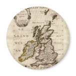 1700 Nicolas Fils Sanson Map: Isles Britanniques Fridge Magnet