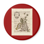 1700 Nicolas Fils Sanson Map: Isles Britanniques Magnet