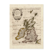 1700 Nicolas Fils Sanson Map: Isles Britanniques postcards