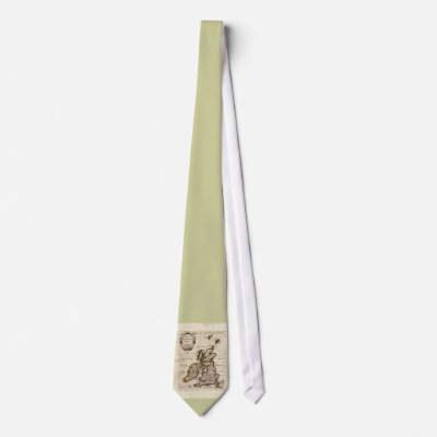 1700 Nicolas Fils Sanson Map: Isles Britanniques Custom Tie by ZephyrusBooks
