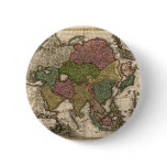 1700's Map of Asia Pinback Buttons