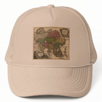 1700's Map of Asia Trucker Hat
